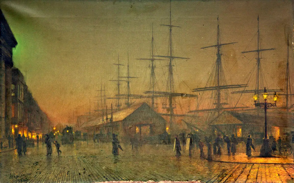 Salthouse Dock Liverpool - John Atkinson Grimshaw - Alpha Reproduction