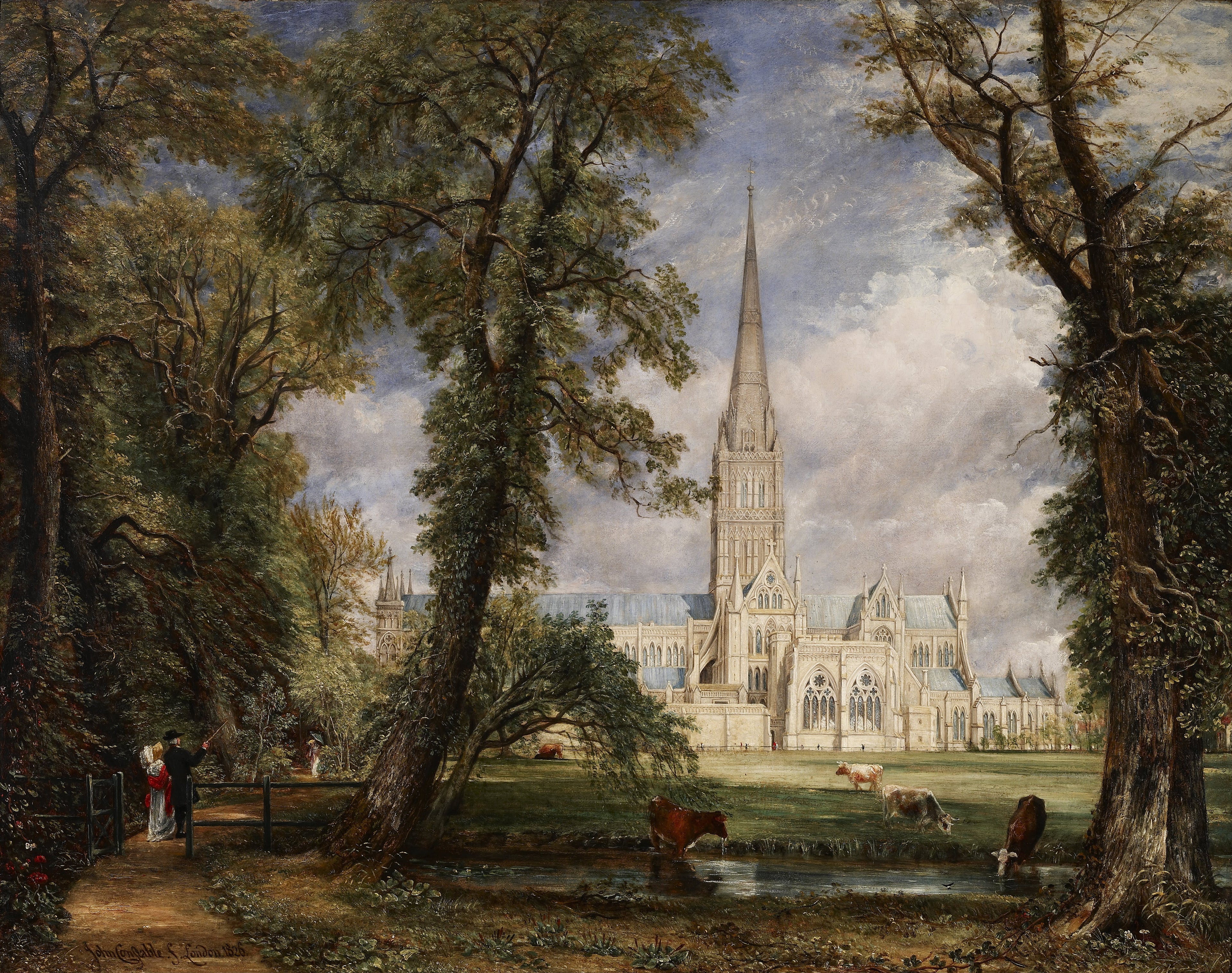 La Cathédrale de Salisbury vues des jardins de l'évêque - John Constable