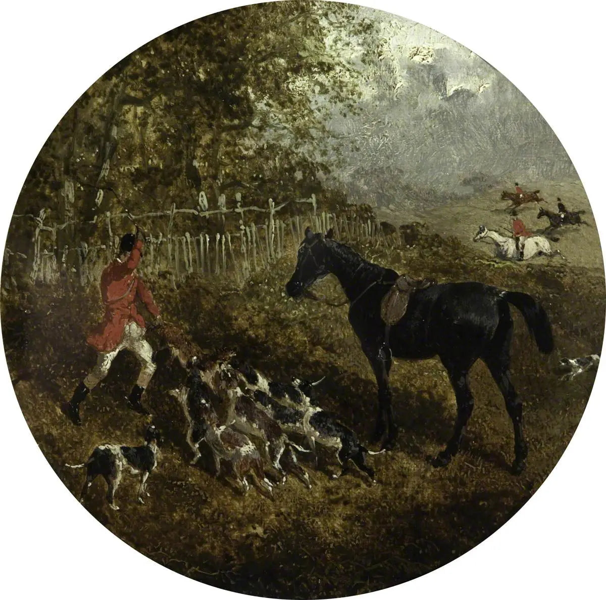 Huit scènes circulaires de chasse au renard : la mise à mort - John Frederick Herring Sr. - Alpha Reproduction