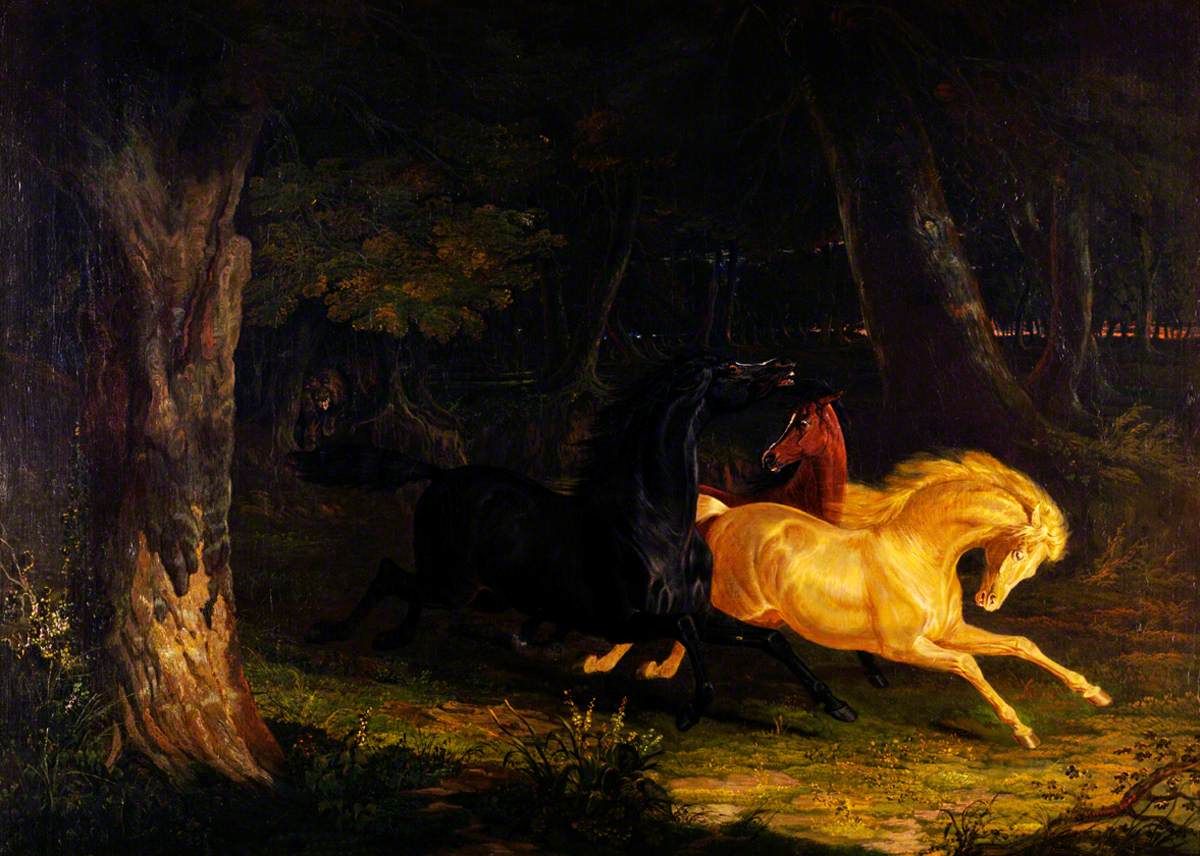 chevaux sauvages - John Frederick Herring, Sr.