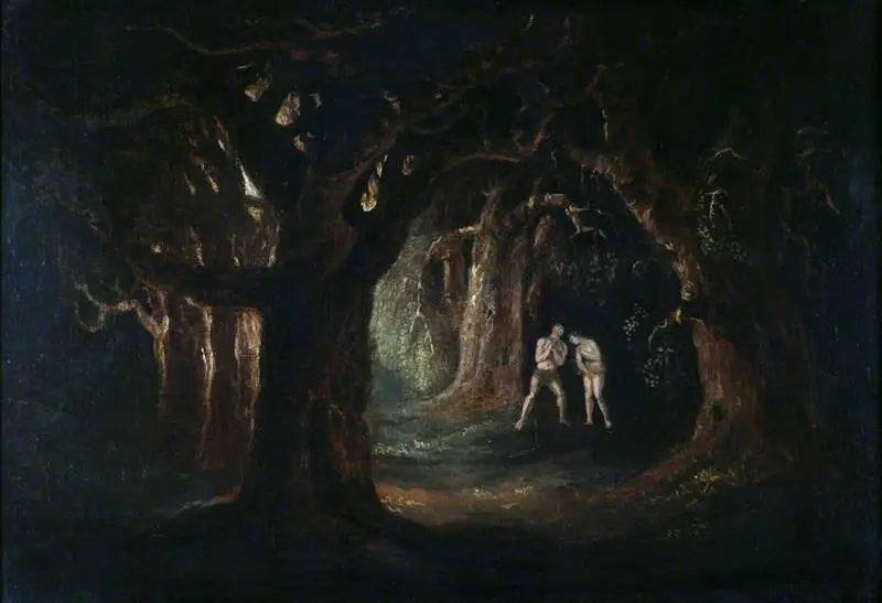 Adam écoutant la voix de Dieu le Tout-Puissant - John Martin - Alpha Reproduction