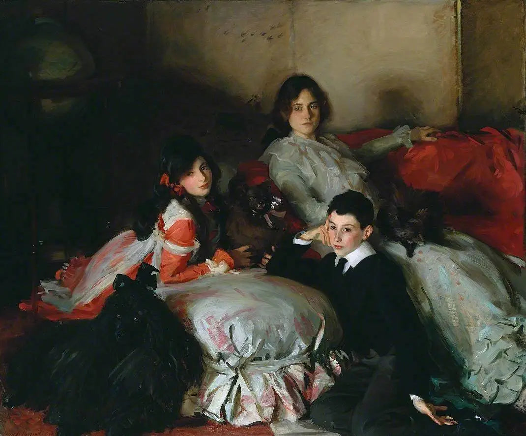 Reproduction du tableau « Essie, Ruby et Ferdinand, les enfants d'Asher Wertheimer - John Singer Sargent » par Alpha Reproduction en peinture à l’huile