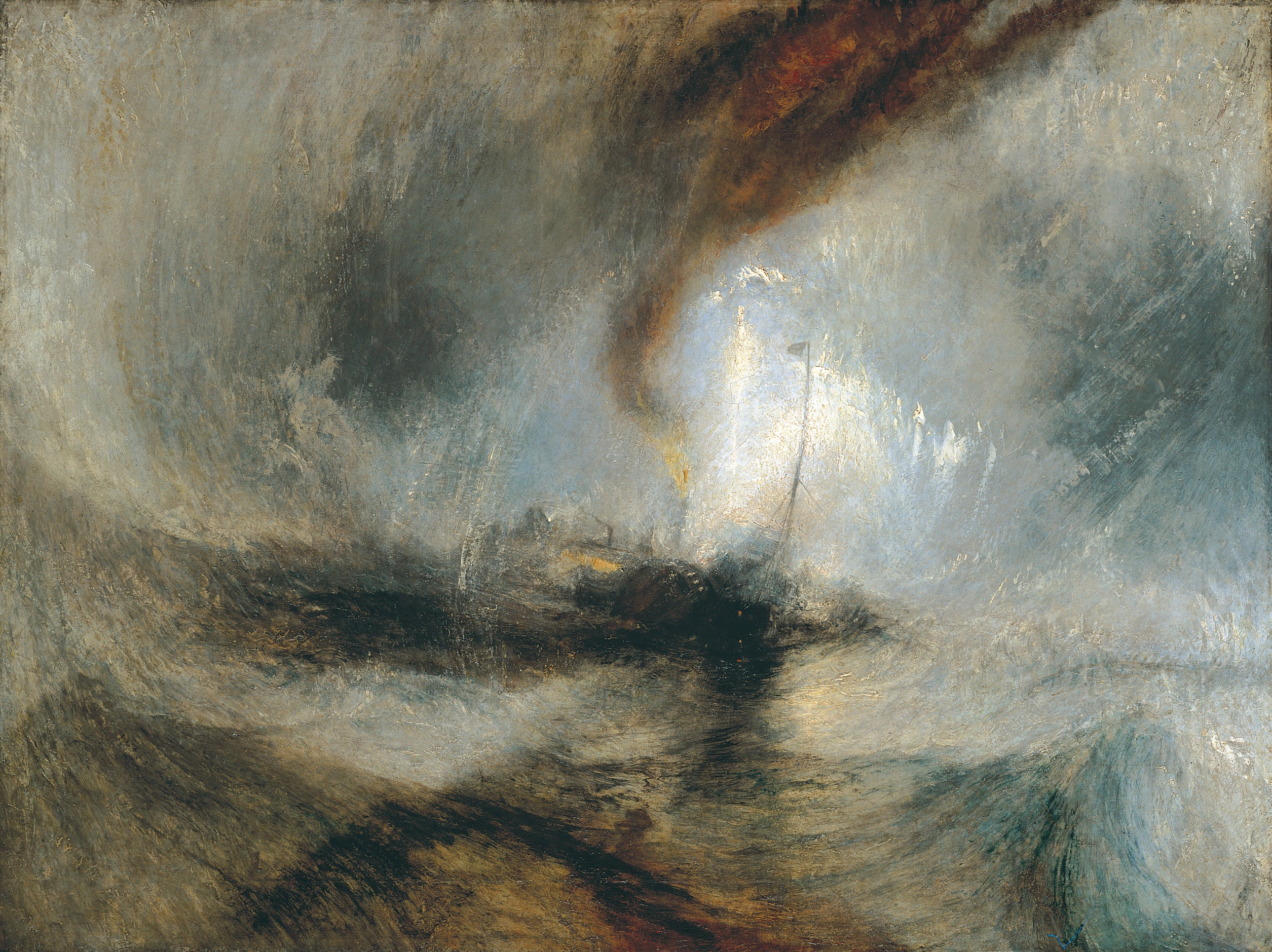 Reproduction du tableau « Tempête de neige en mer - J. M. W. Turner » par Alpha Reproduction en peinture à l’huile