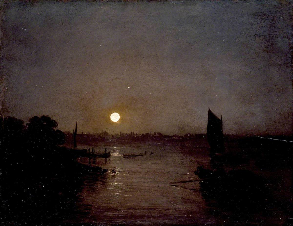Reproduction du tableau « Moonlight, a Study at Millbank - J. M. W. Turner » par Alpha Reproduction en peinture à l’huile