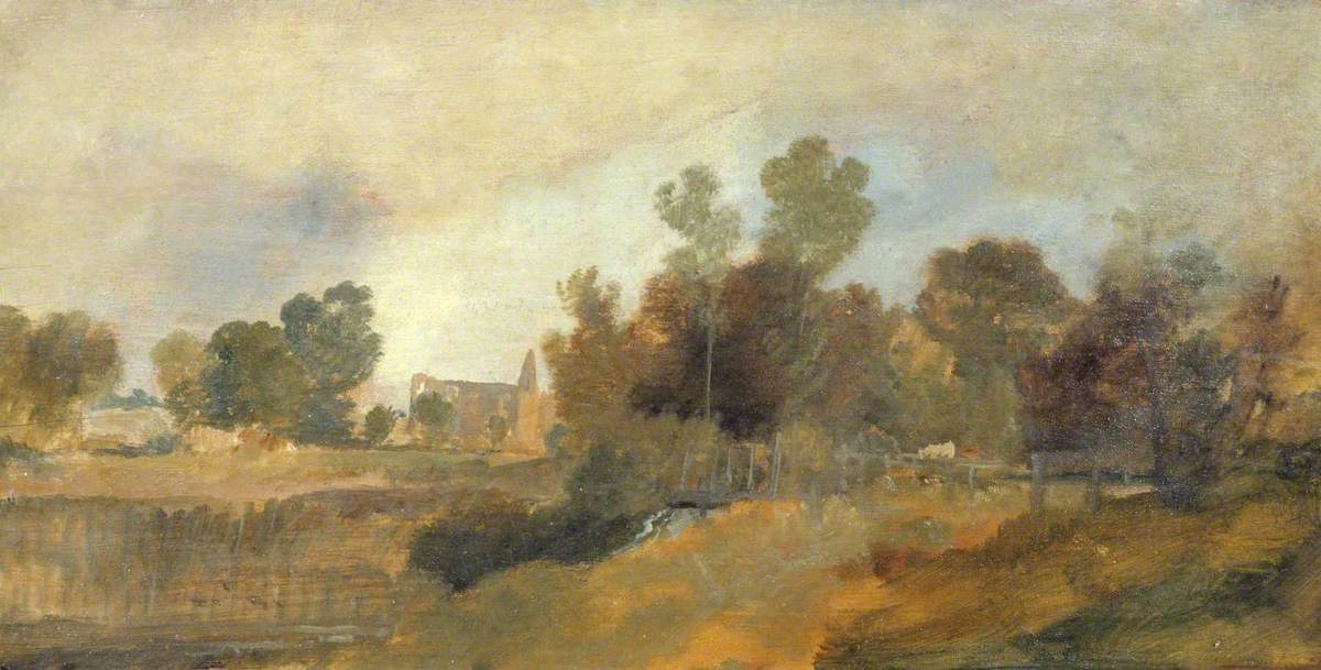 Reproduction du tableau « Newark Abbey on the Wey - J. M. W. Turner » par Alpha Reproduction en peinture à l’huile