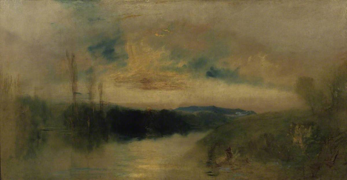 Reproduction du tableau « The Lake, Petworth, Sunrise - J. M. W. Turner » par Alpha Reproduction en peinture à l’huile