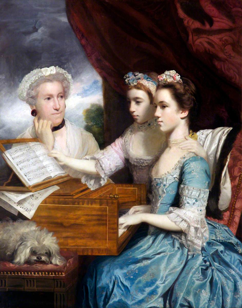 Mme James Paine (décédée en 1766) et les demoiselles Paine (Charlotte, née en 1751, et Mary, 1753-1798) - Joshua Reynolds