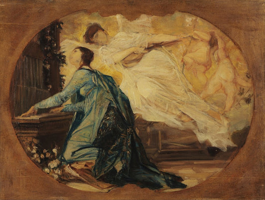 🎶 Jogadora de Órgão – Gustav Klimt (cerca de 1891)