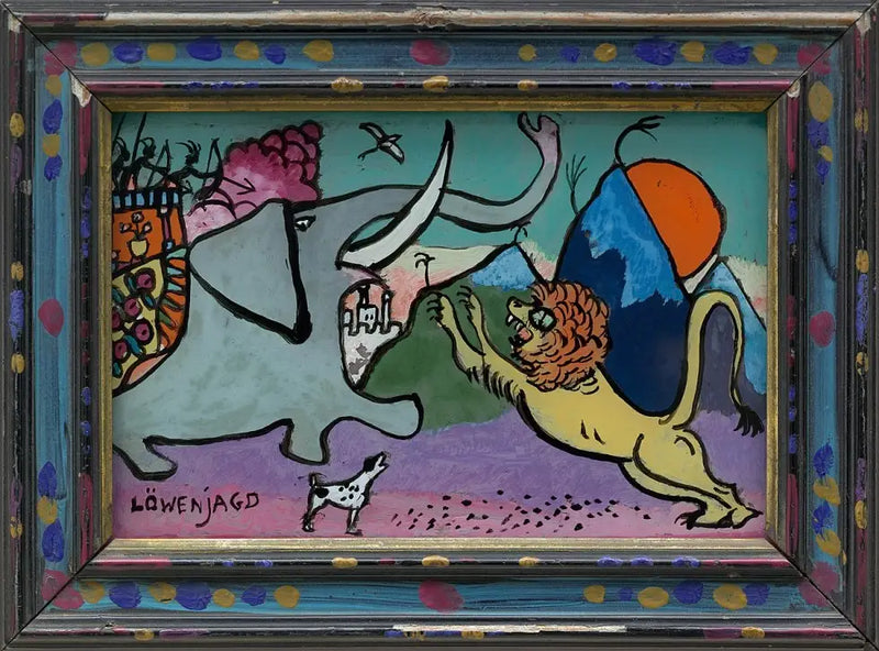 Caça ao leão - Vassily Kandinsky