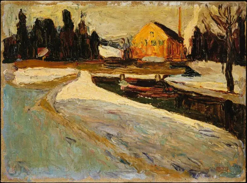 Schwabing, sol de inverno - Vassily Kandinsky
