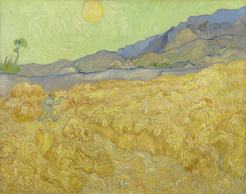 Campo de trigo com uma ceifadeira - Vincent van Gogh