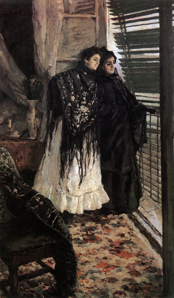 Au Balcon, les Espagnoles, Leonora et Ampara - Konstantin Korovin