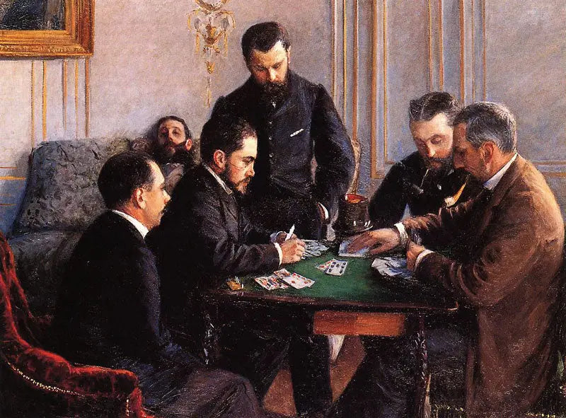 A Partida de bésigue - Gustave Caillebotte
