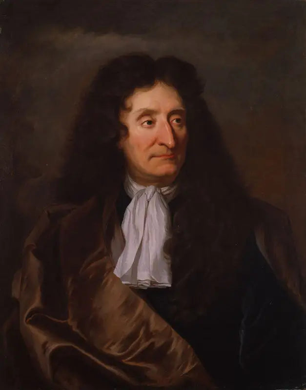 Retrato de Jean de La Fontaine - Hyacinthe Rigaud