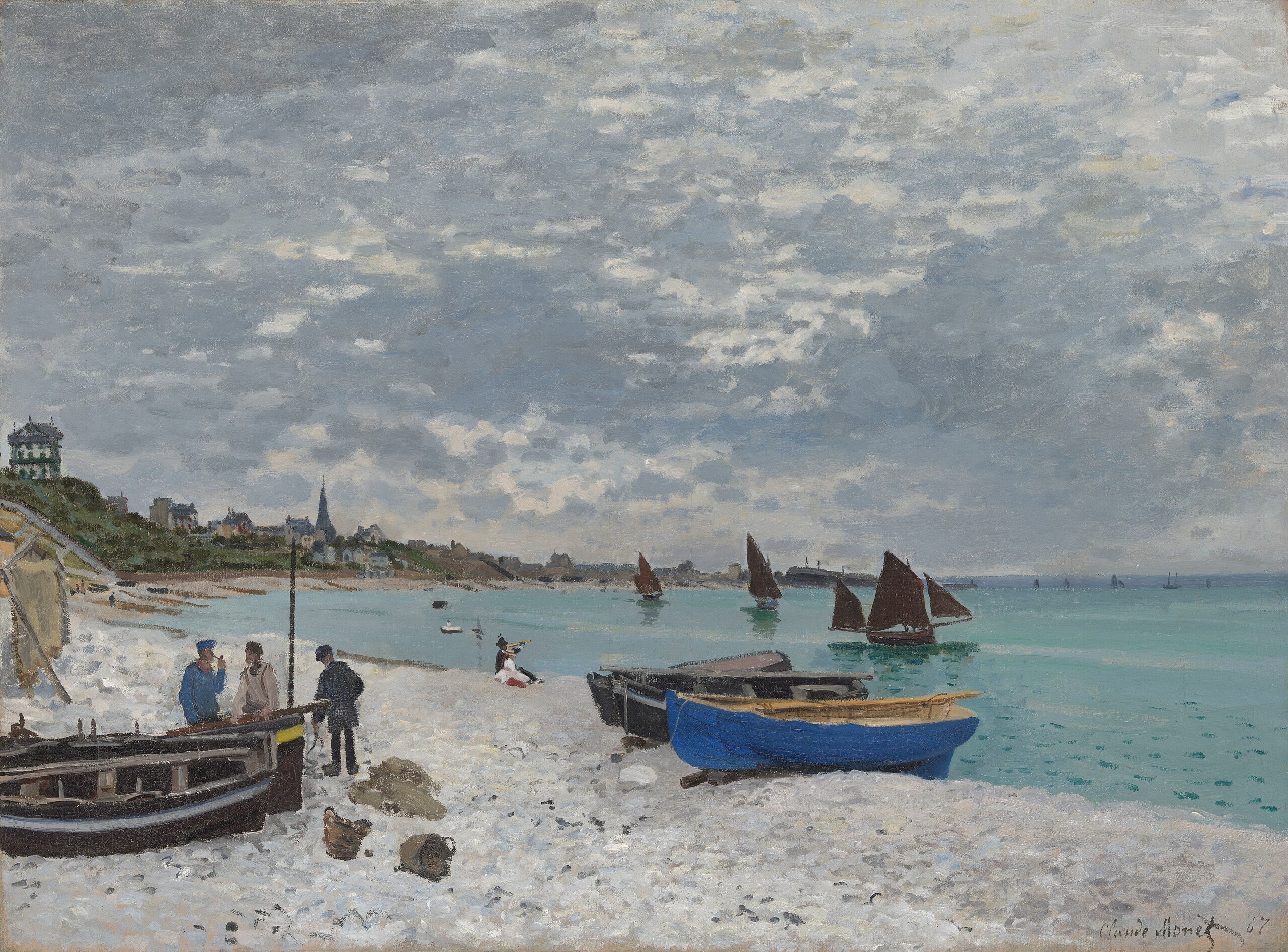 A Praia de Sainte-Adresse - Claude Monet