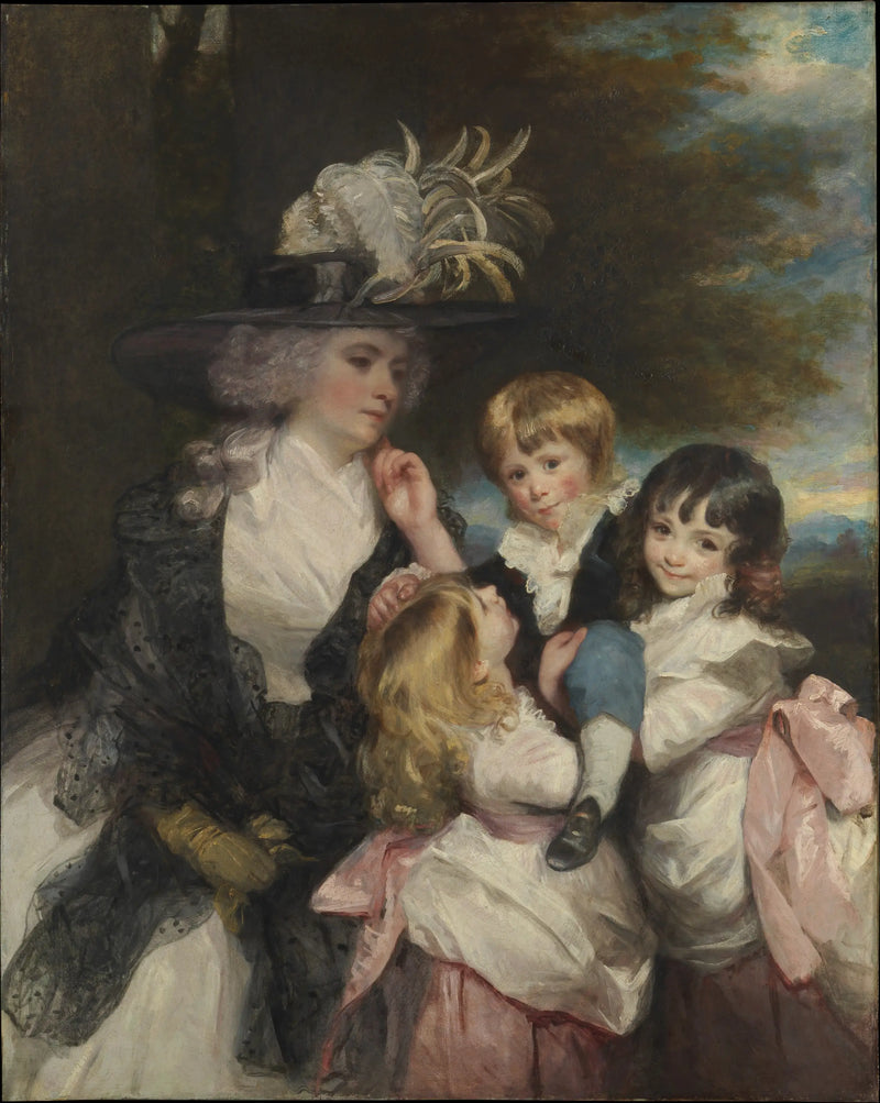 Lady Smith (Charlotte Delaval) e seus filhos (George Henry, Louisa e Charlotte) - Joshua Reynolds