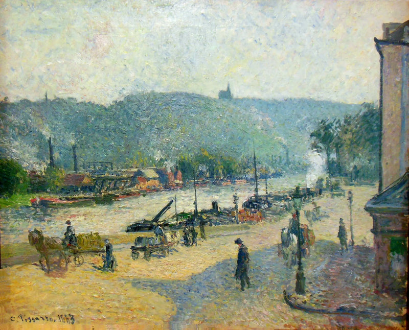 Cais de Rouen - Camille Pissarro