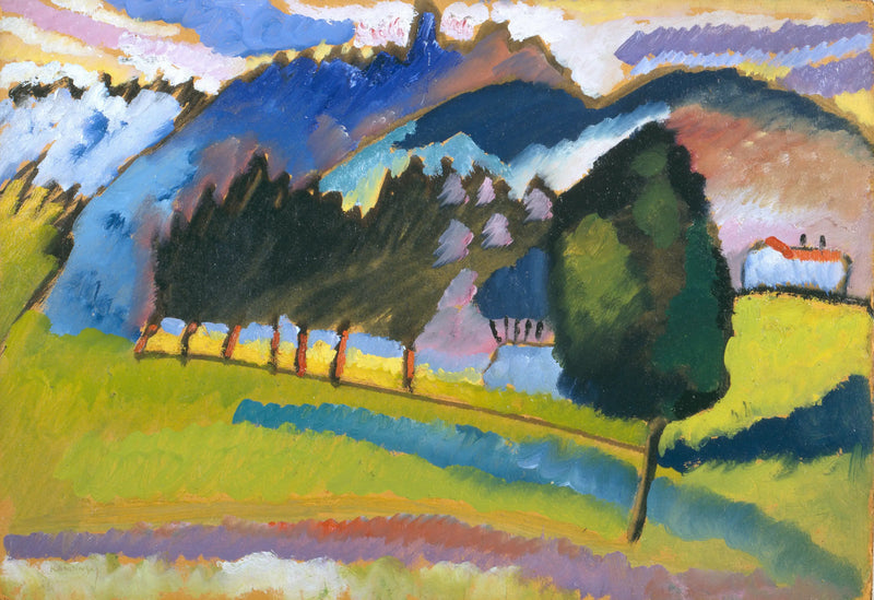 Paisagem com colinas onduladas - Vassily Kandinsky