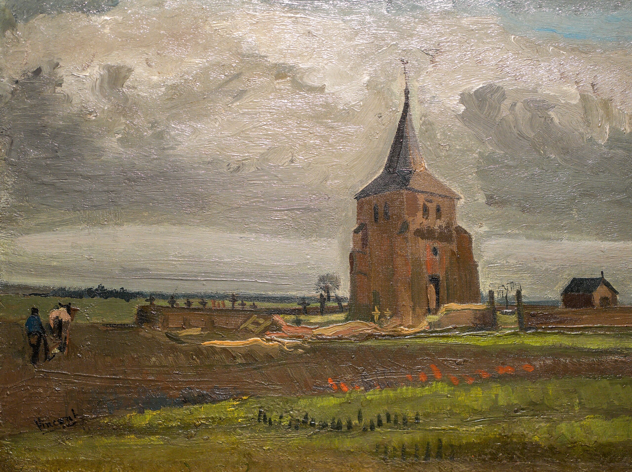 Reproduction du tableau « La vieille tour de Nuenen - Vincent van Gogh » par Alpha Reproduction en peinture à l’huile