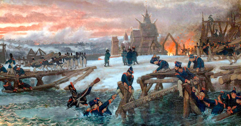 1812. O Capitão Benthien na Bérézina - Lawrence Alma-Tadema