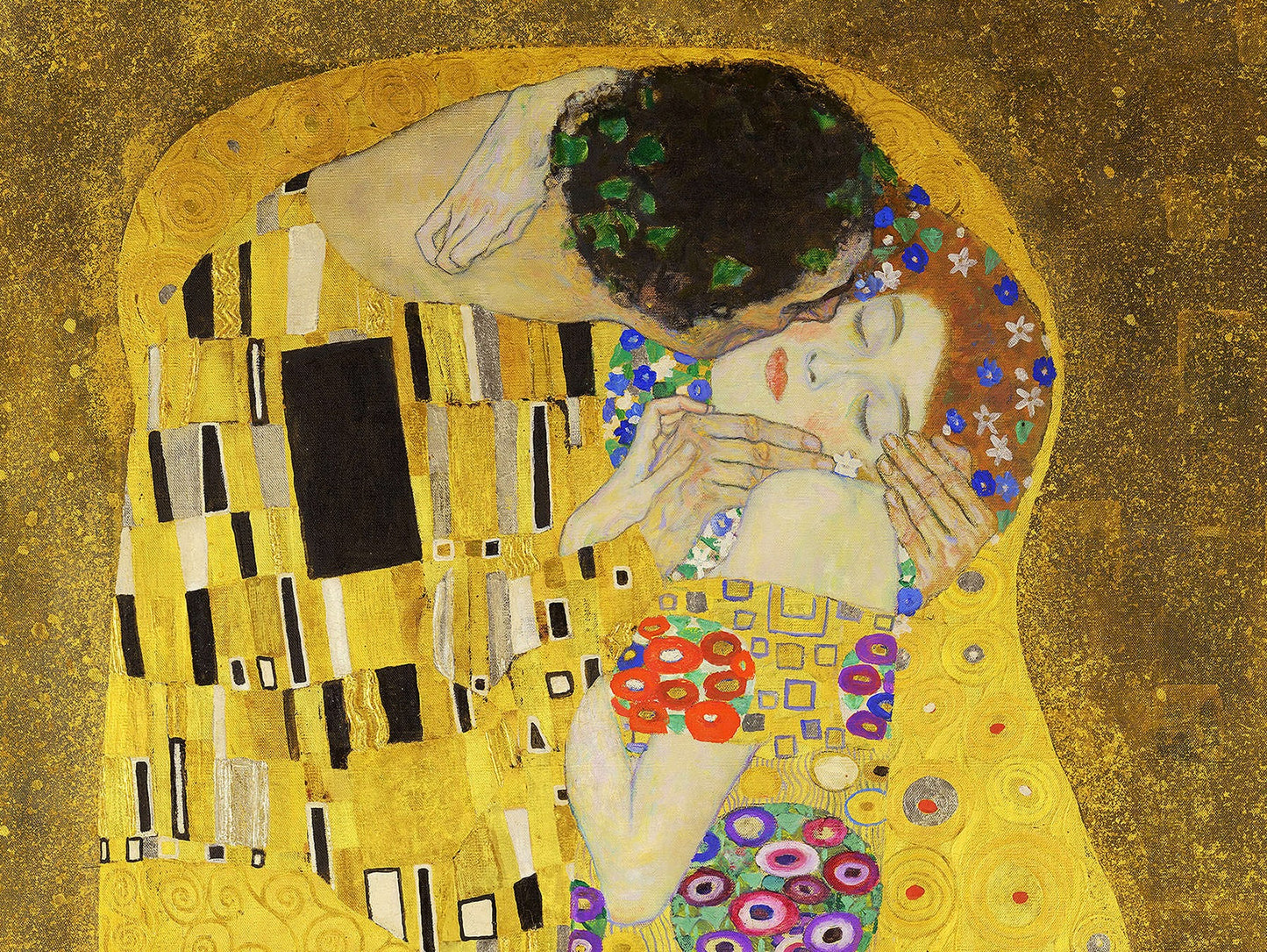 💋 O Beijo – Gustav Klimt (Detalhe) (1907-1908)