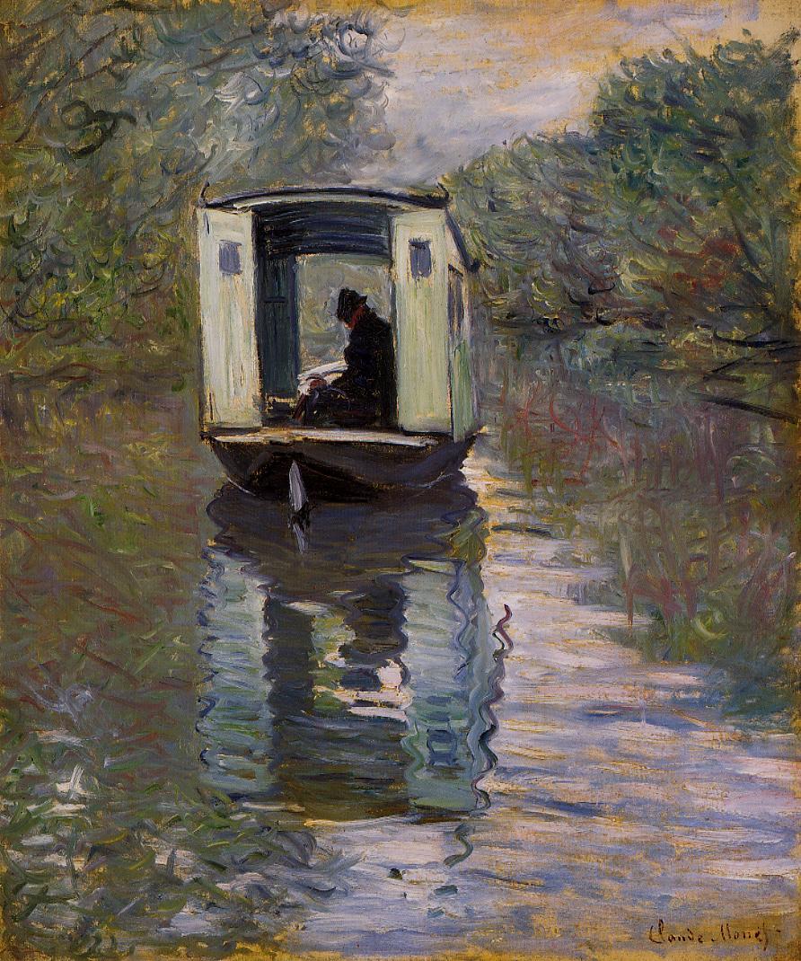 🎨 O Barco-Ateliê – Claude Monet (1876)