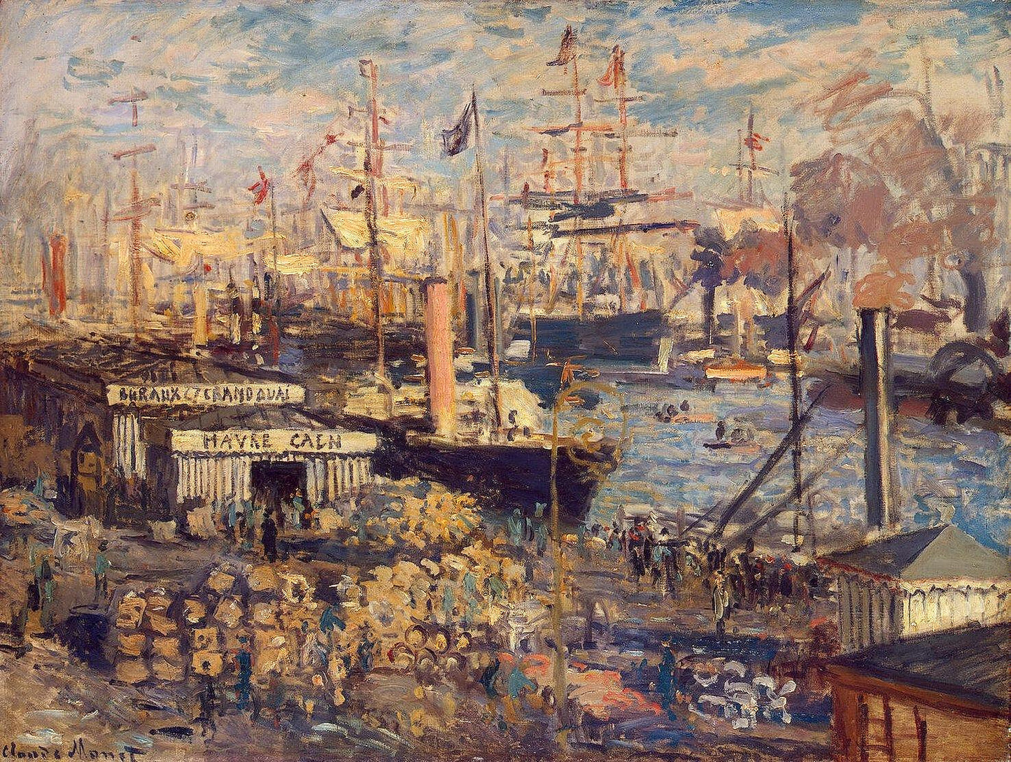🚢 O Grande Cais em Le Havre – Claude Monet (1874)