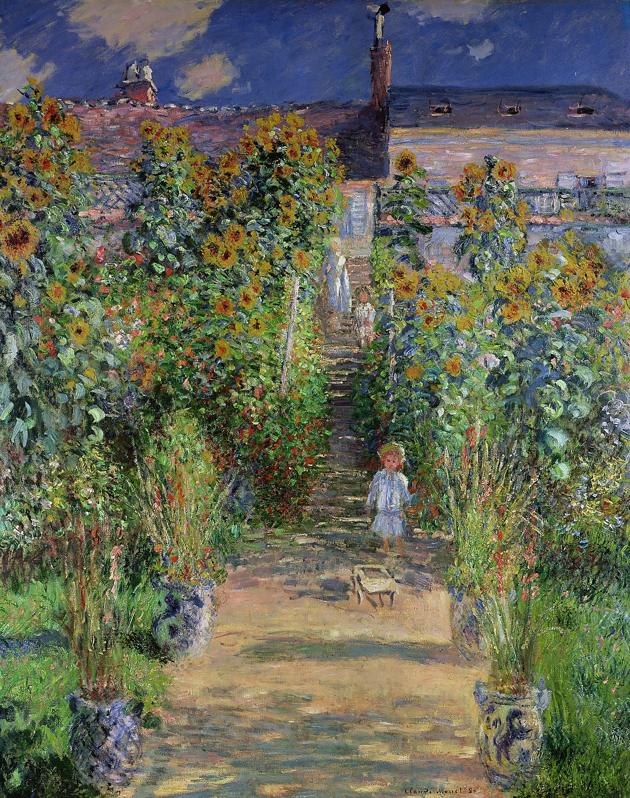 🌻 O Jardim de Monet em Vétheuil – Claude Monet (1881)