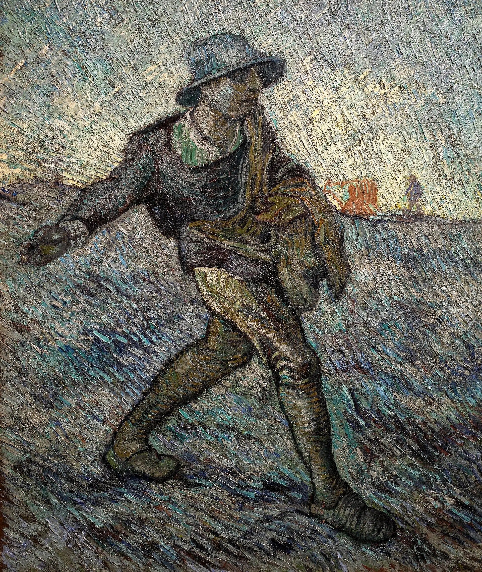 Reproduction du tableau « Le Semeur (d'après Millet) - Vincent van Gogh » par Alpha Reproduction en peinture à l’huile