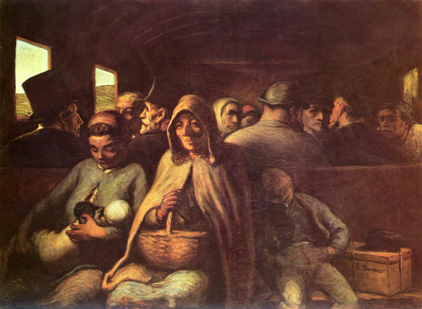 O Vagão de Terceira Classe – Honoré Daumier (cerca de 1862–1864)