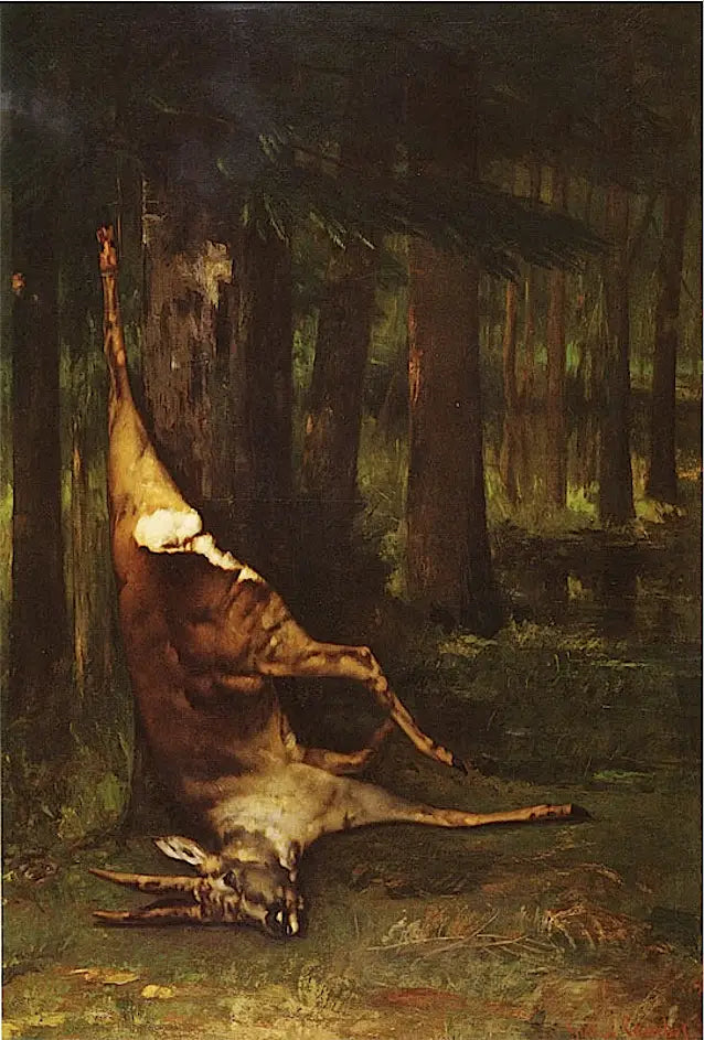 O veado pendurado - Gustave Courbet