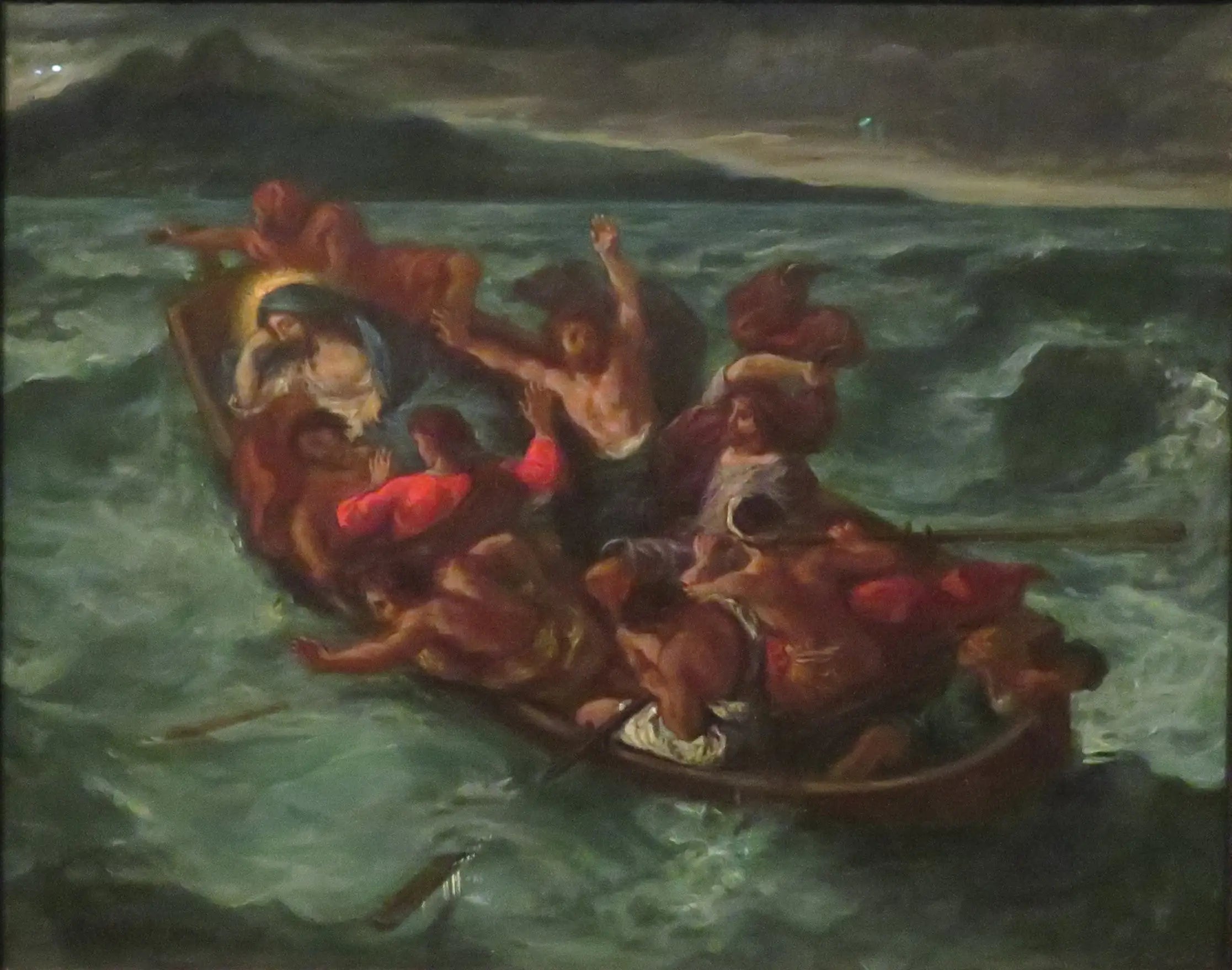 Reproduction du tableau « Le Christ endormi pendant la tempête - Eugène Delacroix » par Alpha Reproduction en peinture à l’huile