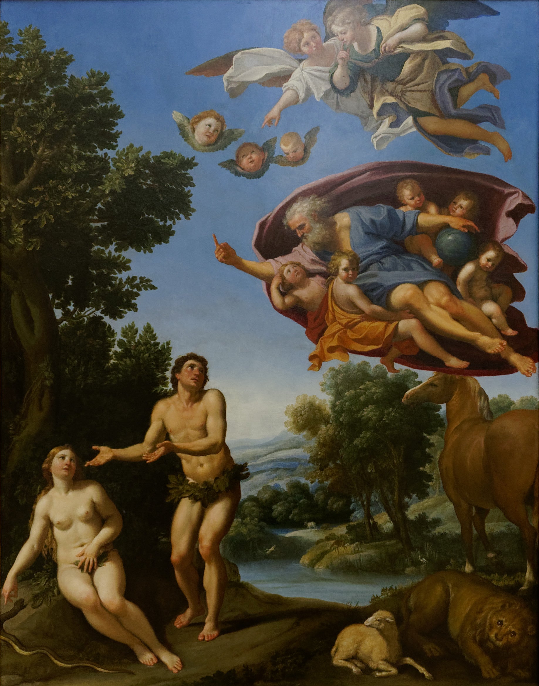 Dieu réprimandant Adam et Ève - Domenichino