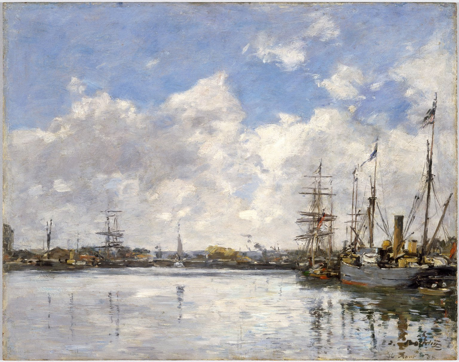 Reproduction du tableau « Le Havre, le port - Eugène Boudin » par Alpha Reproduction en peinture à l’huile