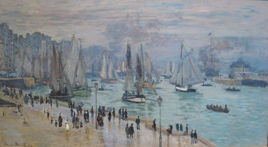 🌊 Le Havre Barcos de pesca saindo do porto Claude Monet (1874)