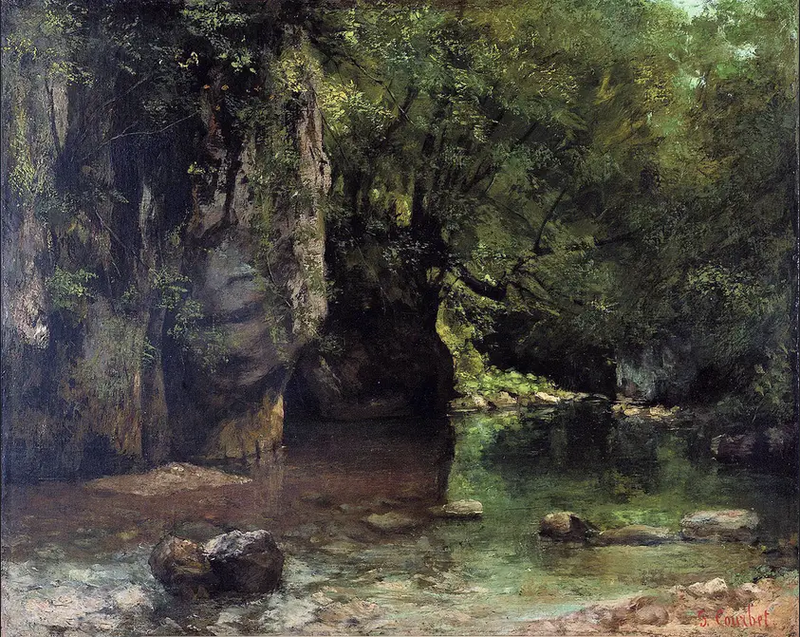 O riacho sombreado do Poço Negro - Gustave Courbet
