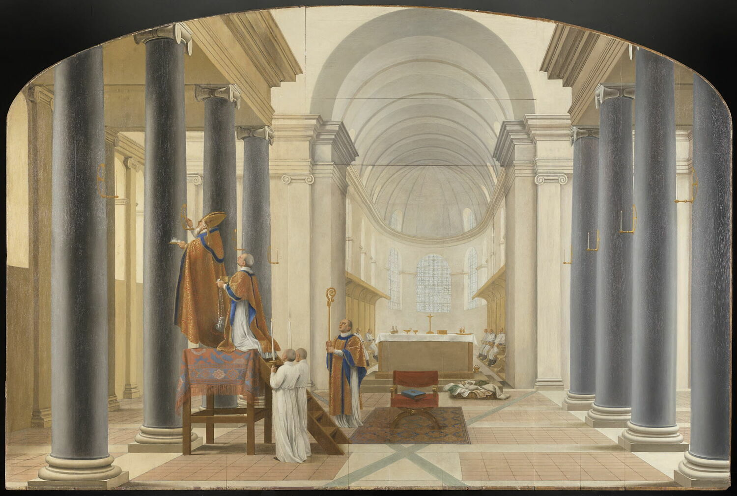 Dédicace d'une église de Chartreux - Eustache Le Sueur