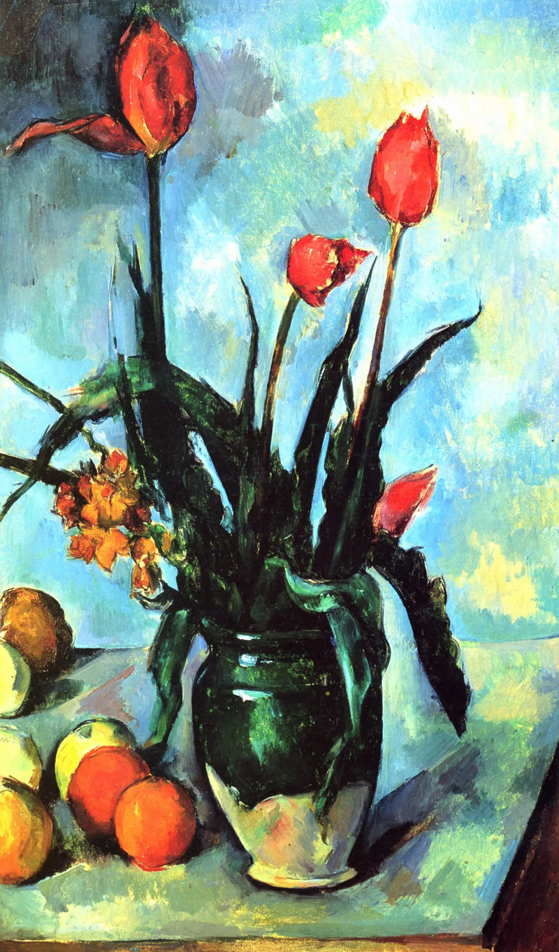 O Vaso de tulipas - Paul Cézanne