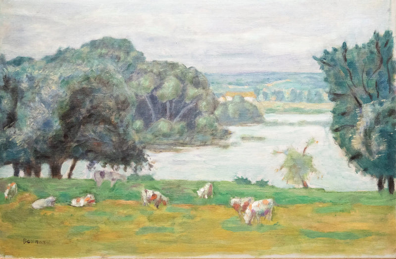 O pasto, margem do Sena - Pierre Bonnard