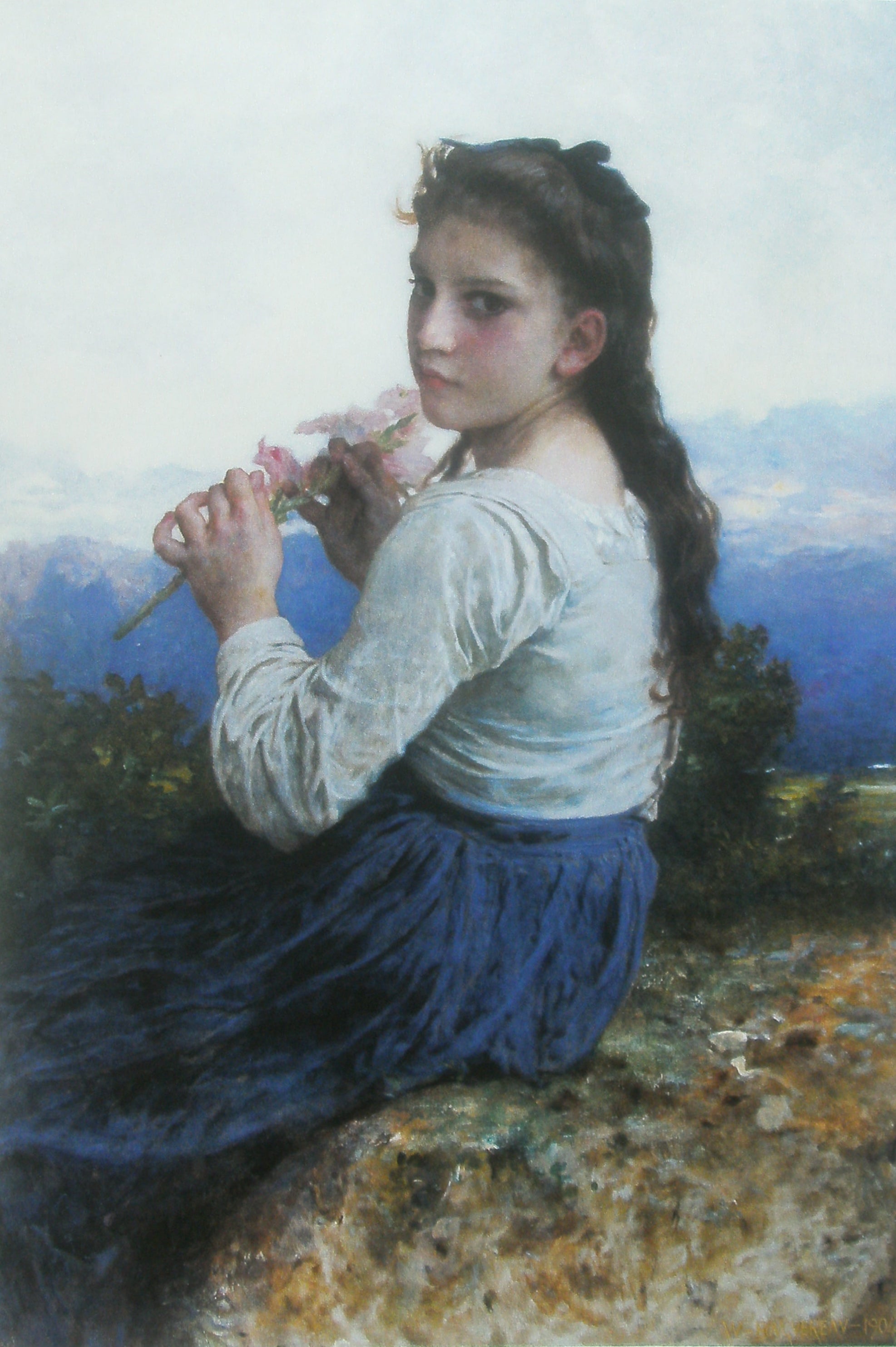 Reproduction du tableau « Le glaïeul - Bouguereau » par Alpha Reproduction en peinture à l’huile