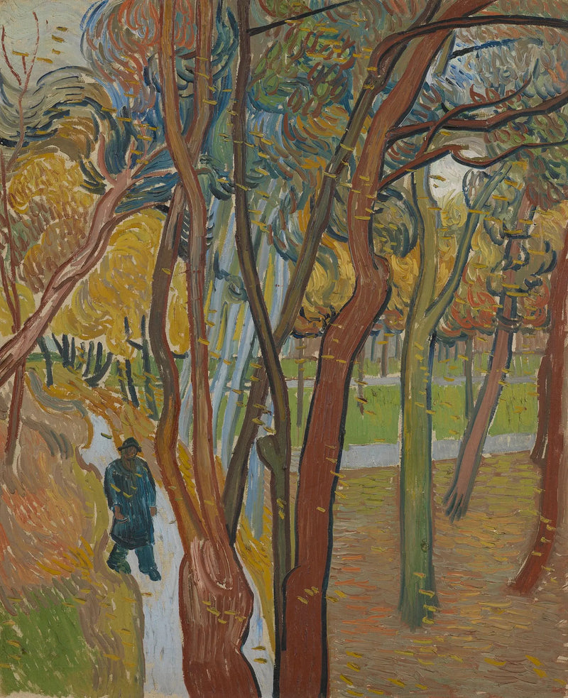 O jardim do hospital Saint-Paul (« A queda das folhas ») - Vincent van Gogh