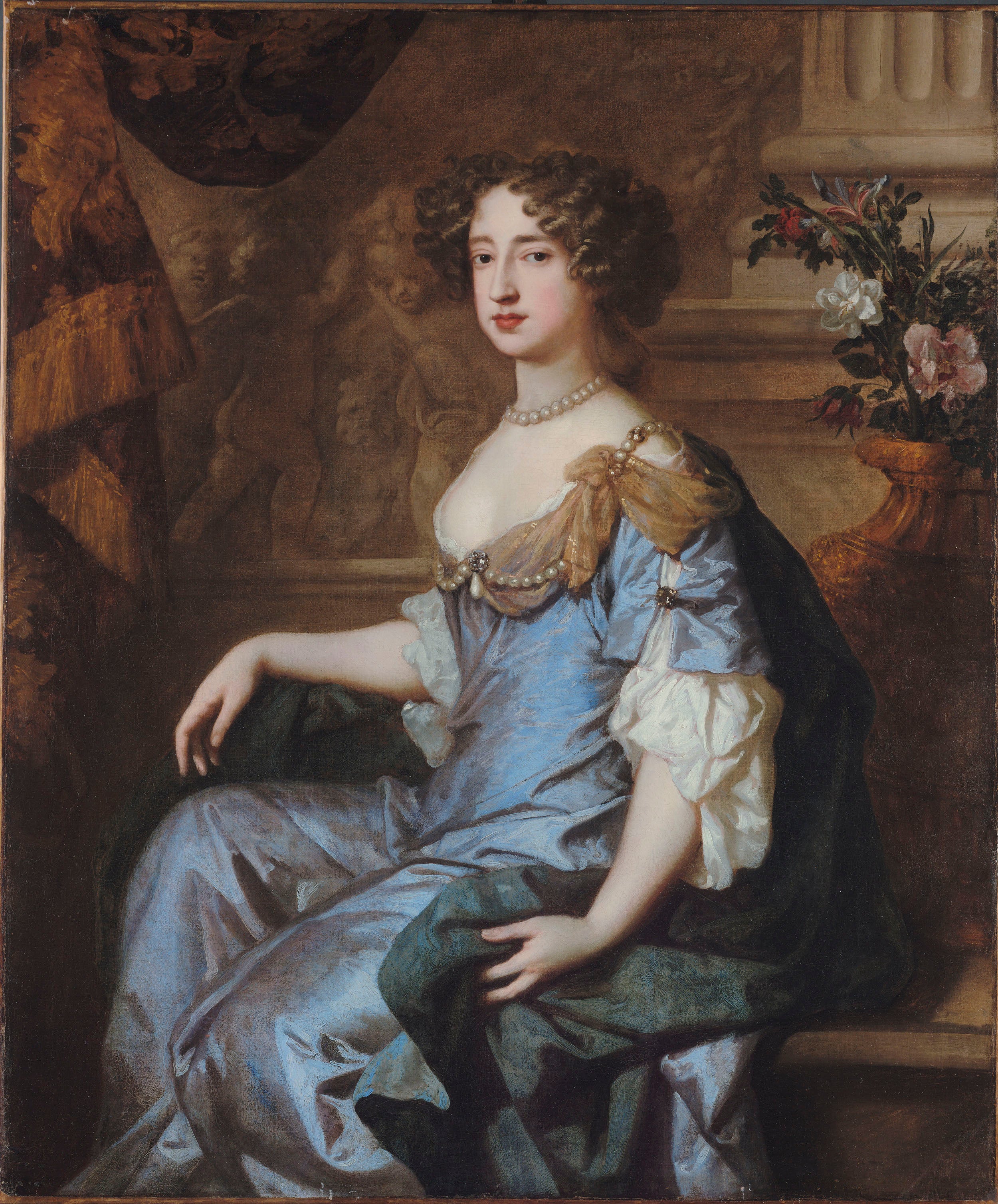 La reine Mary II en bleu - Peter Lely