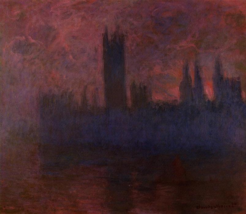 As Câmaras do Parlamento, Sinfonia em Rosa - Claude Monet