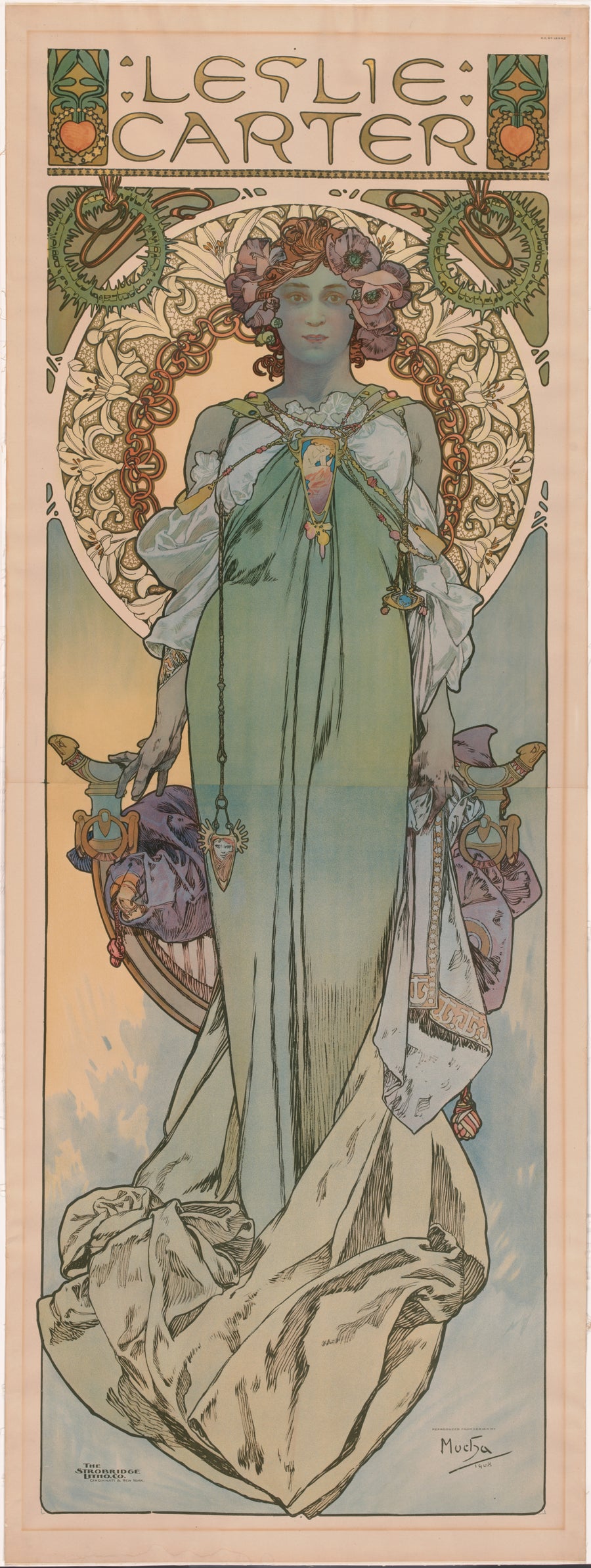 Mrs Leslie Carter - Alphonse Mucha