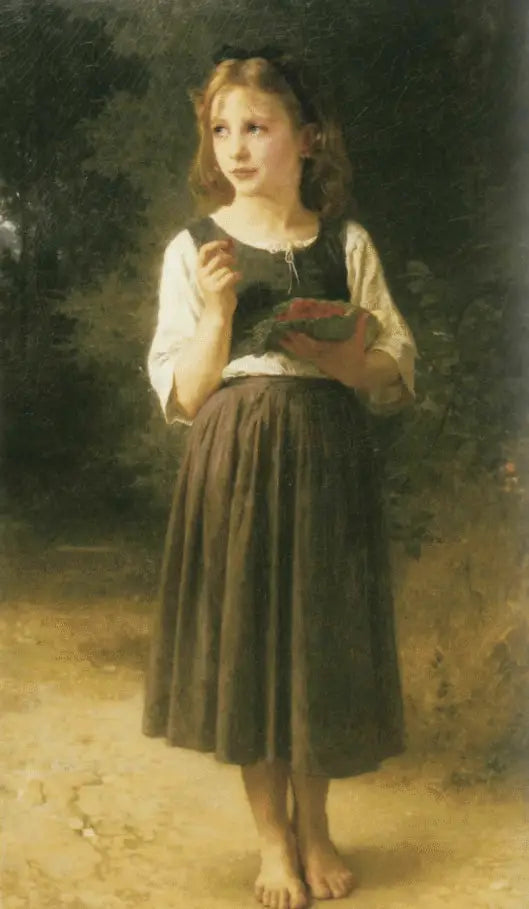 Reproduction du tableau « Fille framboise - Bouguereau » par Alpha Reproduction en peinture à l’huile