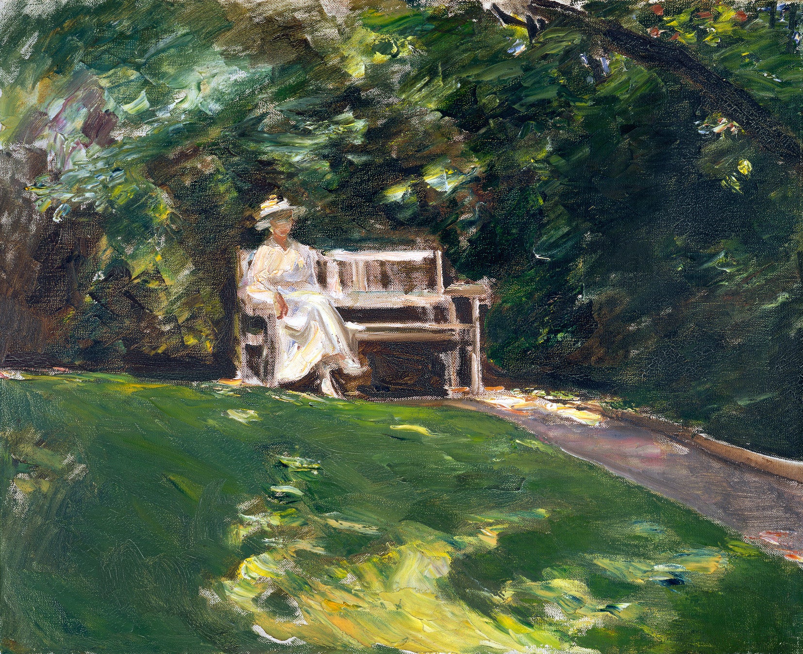 Le banc de jardin - Max Liebermann