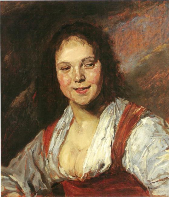 Cópia da Boêmia segundo Frans Hals (Jovem mulher) - Max Liebermann