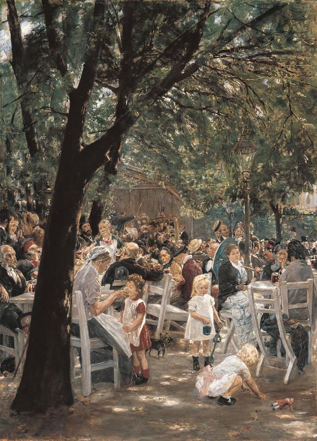 Biergarten em Munique - Max Liebermann