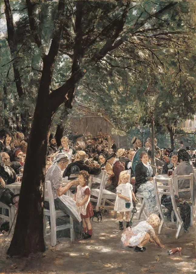 Biergarten em Munique - Max Liebermann