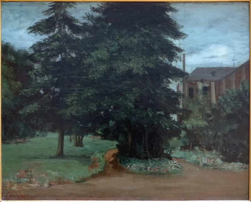 O jardim da abadia de Loos-lez-Lille - Gustave Courbet